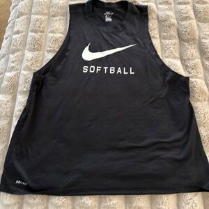 Nike Black Sleeveless Softball Shirt